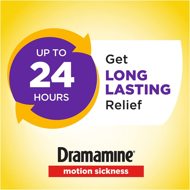 Dramamine Motion Sickness Relief - All Day Less Drowsy, 8 Count