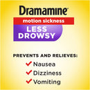 Dramamine Motion Sickness Relief - All Day Less Drowsy, 8 Count