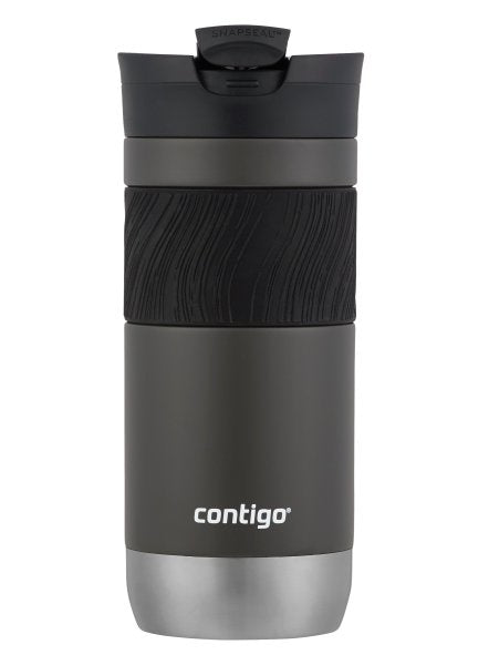 Contigo Byron 2.0 Stainless Steel Travel Mug with SNAPSEAL™ Lid and Grip, Sake & Juniper, 16 oz (Pack of 2)