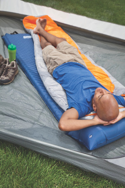 Coleman Self-Inflating Sleeping Camp Pad with Pillow, 76" x 25", Blue