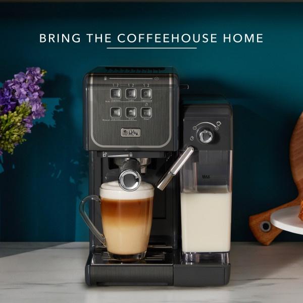 Mr. Coffee One-Touch CoffeeHouse+ Espresso, Cappuccino, and Latte Maker, Grey