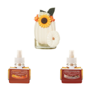 Yankee Candle Scent plug Diffuser Pumpkin Arrangement With Light Sensor, Scent Plug Refill Spiced Pumpkin and Autumn Wreath