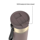 Contigo DualSip Leakproof Insulated Water Bottle with Carry Strap and 2-Way Lid, Terra Champagne, 24 Ounce