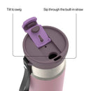 Contigo Kids DualSip Compact Leakproof Insulated Water Bottle with 2-Way Lid, Lunar Petal, 16 Ounce