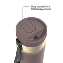 Contigo Snapseal Stainless Steel Leakproof Water Bottle with Carry Strap and Straw, Terra Champagne, 24 Ounce