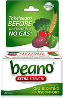 Beano Extra Strength, Gas Prevention & Digestive Enzyme Supplement, 30 Count