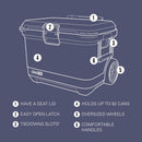 Coleman Pro 55-Quart Hard Cooler, Neptune, 1 CT