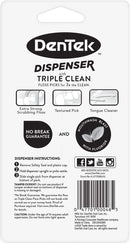 DenTek Floss Pick Dispenser with Dentek Triple Clean Floss Picks, 60 ct
