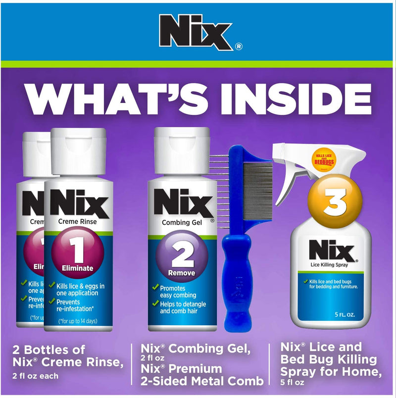 Nix Ultra Super Lice Removal Kit, Lice Removal Treatment for Hair and Home, Size: 1 Box