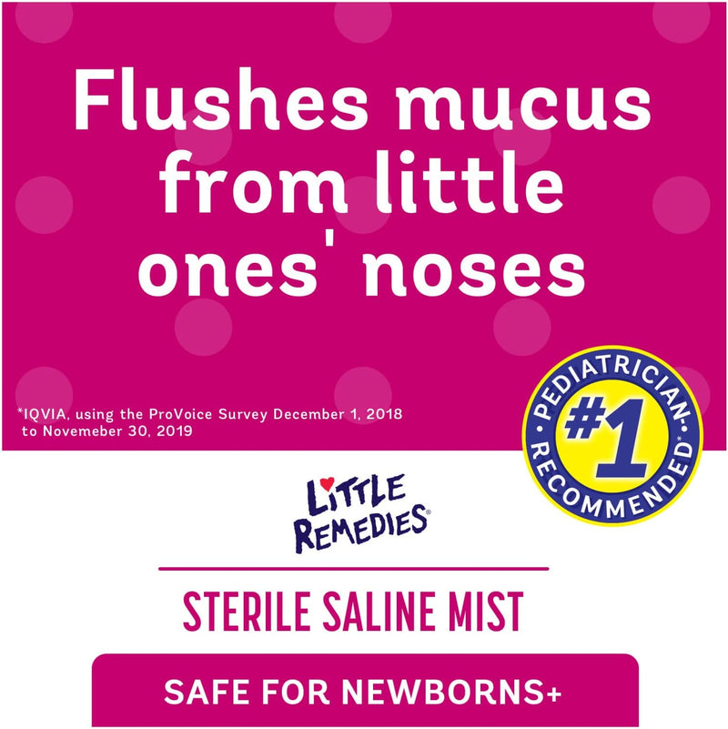 Little Remedies Sterile Saline Nasal Mist, Safe for Newborns, 3 oz