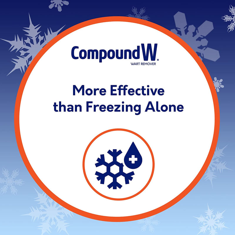 Compound W 2-in-1 Treatment Kit for Large Warts, Freeze Off & Liquid Wart Remover, 8 ct