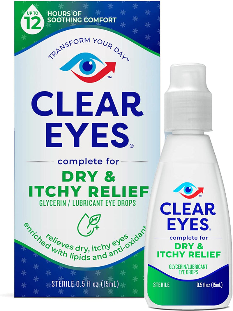 Clear Eyes Dry & Itchy Eye Relief Eye Drops, 0.5 fl oz