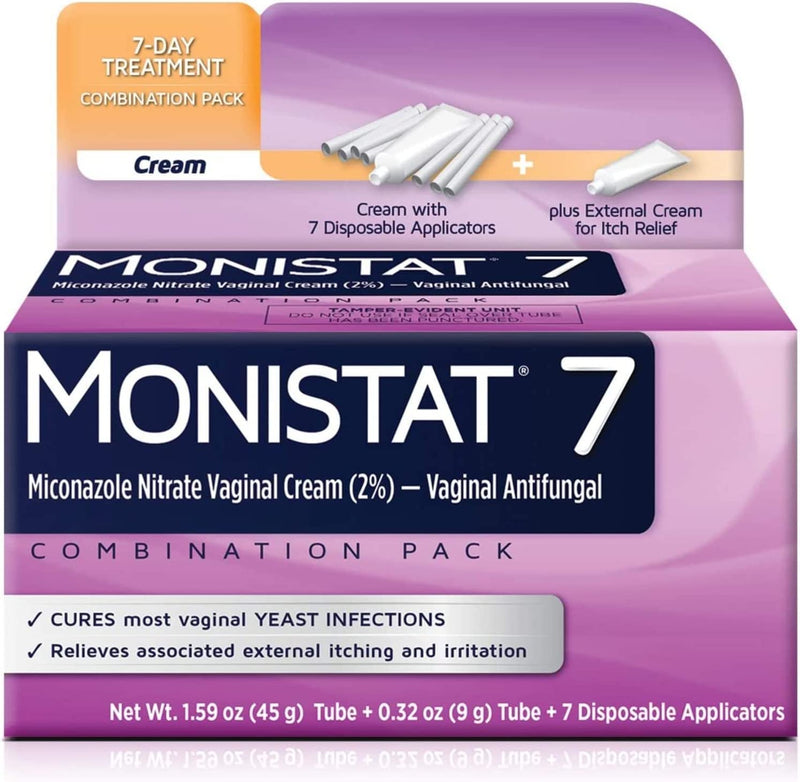 MONISTAT 7-Dose Yeast Infection Treatment For Women, 7 Disposable Applicators & External Itch Cream
