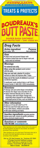 Boudreaux's Butt Paste Original Diaper Rash Cream, Ointment for Baby, 4 oz Tube