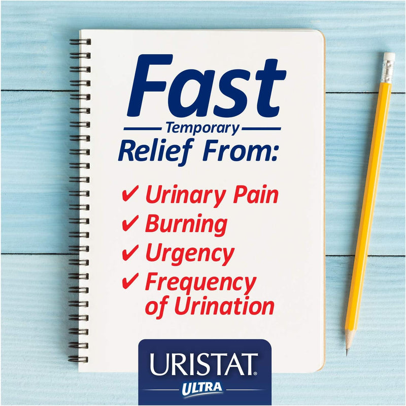 Uristat Ultra UTI Relief Pak, Test for Urinary Tract Infection, Experience Urinary Pain Relief, 1 UTI Test Strip & 12 Pain Relief Tablets
