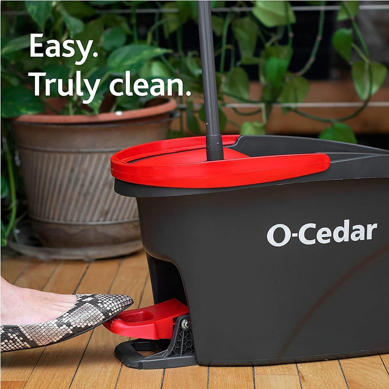 O-Cedar EasyWring Spin Mop & Bucket System +2 Power Refills with Citrus & Lavender Cleaning PACS (Variety Pack)