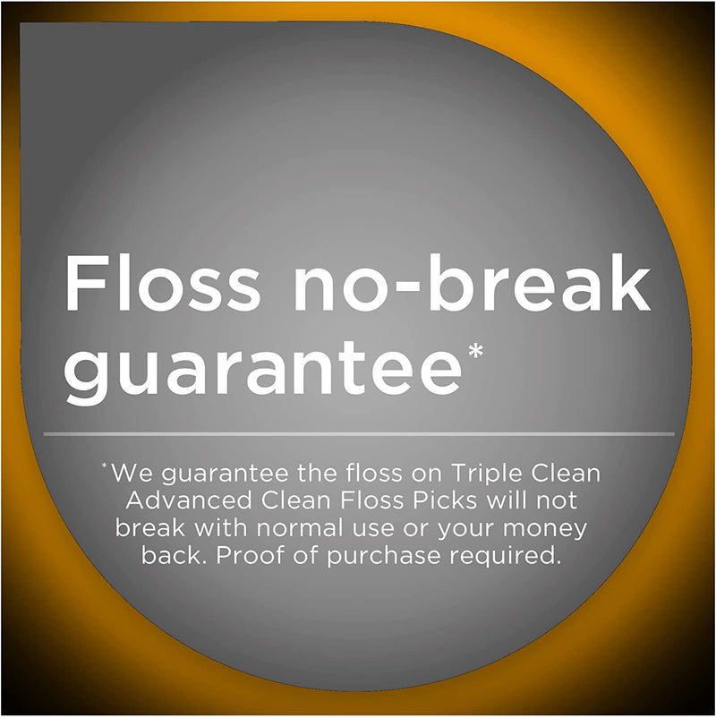DenTek Triple Clean Floss Picks, No Break Guarantee, 150 CT