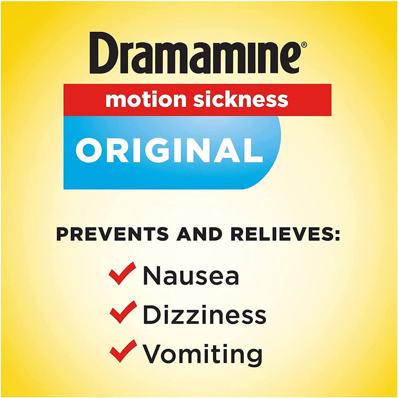 Dramamine Motion Sickness Relief - Original Formula, 36 Count