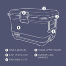 Coleman Pro 45-Quart Hard Cooler, Blue Sky