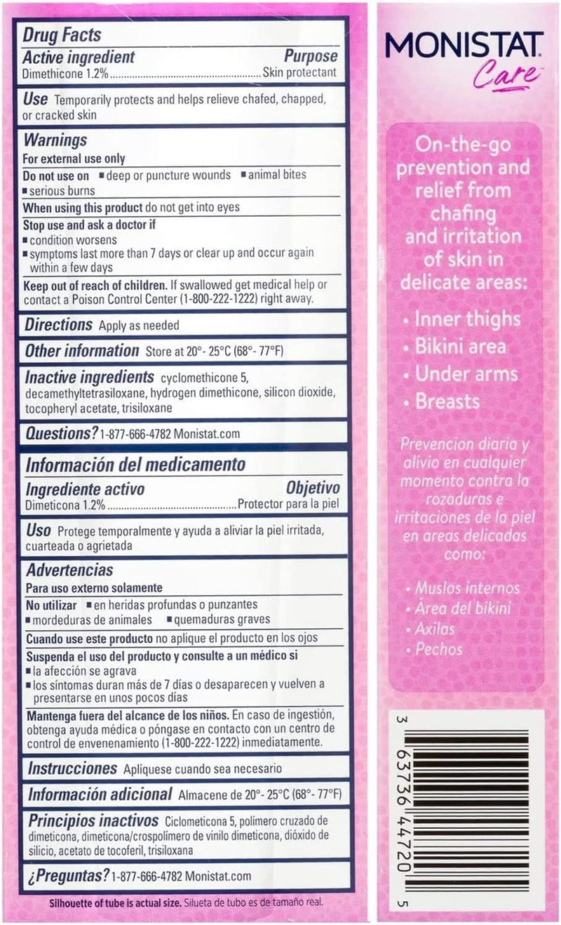 MONISTAT Care Chafing Relief Powder Gel, Anti-Chafe Protection, 1.5 oz