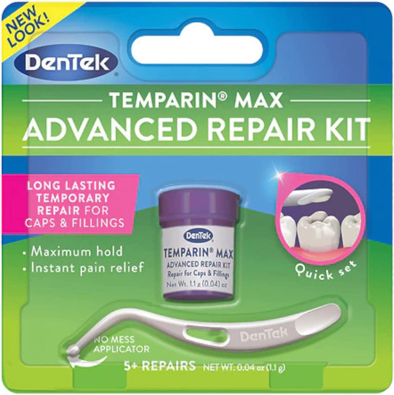 Dentek Temparin Max Lost Filling and Loose Cap Repair Kit | One Step Formula | 5+ Repairs , 1.1 GM
