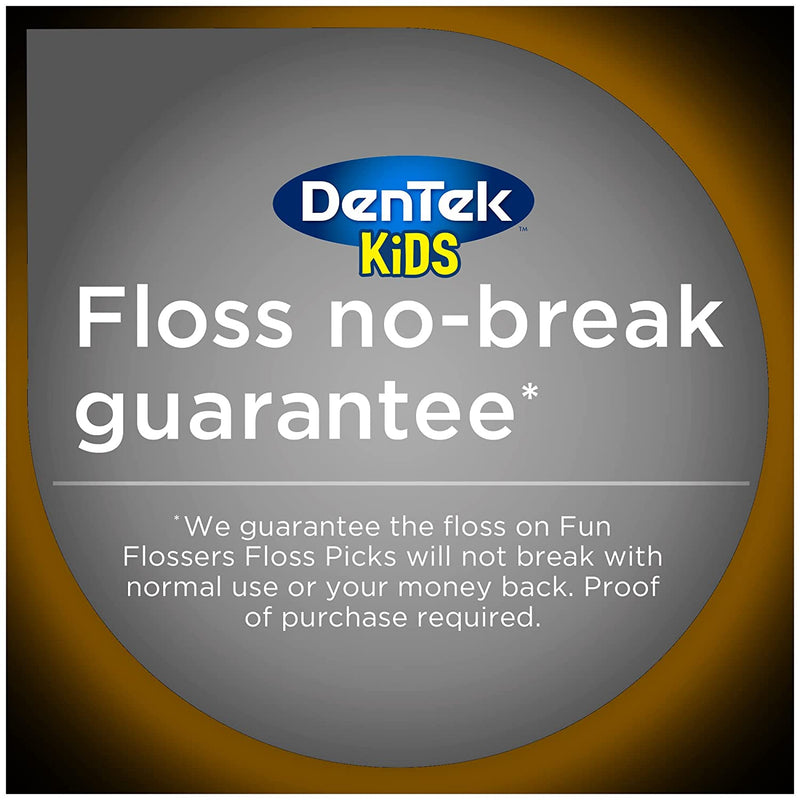 Dentek Floss Picks Kids Fun Flossers, Wild Fruit, 90 ct