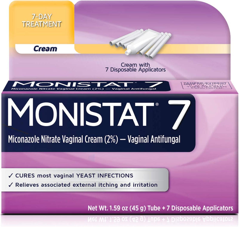 MONISTAT 7-Dose Yeast Infection Treatment For Women, 7 Disposable Applicators & 1 Cream Tube