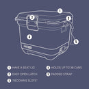 Coleman Pro 25-Quart Hard Cooler, Blue Sky