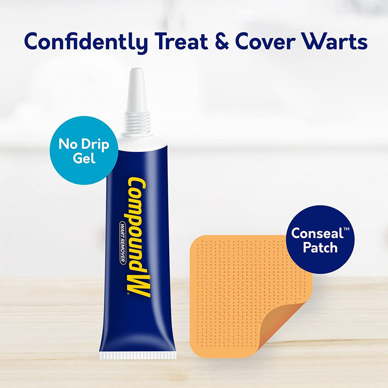 Compound W Maximum Strength Fast Acting Gel + Conceal Wart Remover, 12