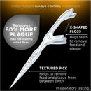 Dentek Floss Picks Cross Flosser Plaque Control Floss Picks, X-Shaped Floss, 75 ct