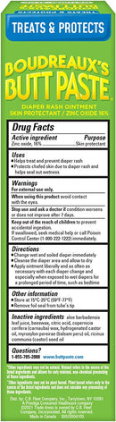 Boudreaux's Butt Paste with Natural* Aloe Diaper Rash Cream, Ointment for Baby, 4 oz Tube