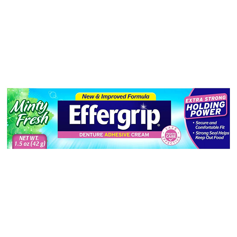 Effergrip Denture Adhesive Cream, Extra Strong Holding Power