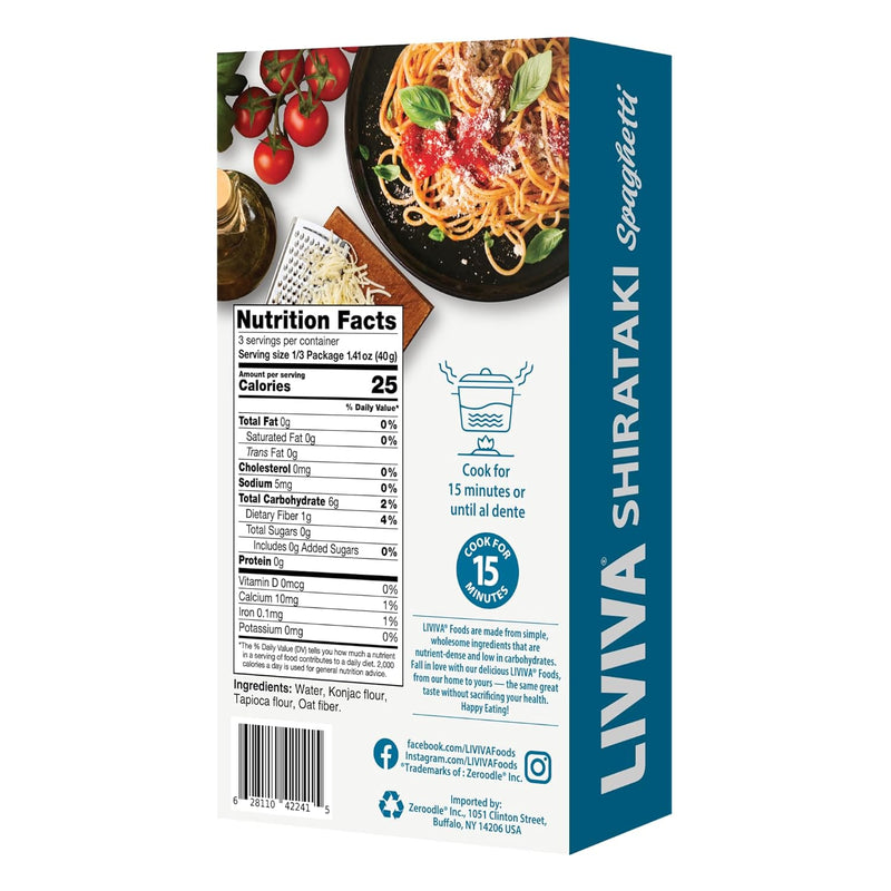 Liviva Dried Shirataki Spaghetti (6 Pack), 1 CT