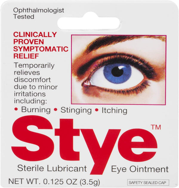 Stye Sterile Lubricant Eye Ointment, Ophthalmologist Tested, 0.125 FL oz