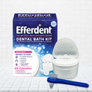 Efferdent Dental Bath Cleanser Kit, with Dental Bath, Brush & Cleansing Tablets