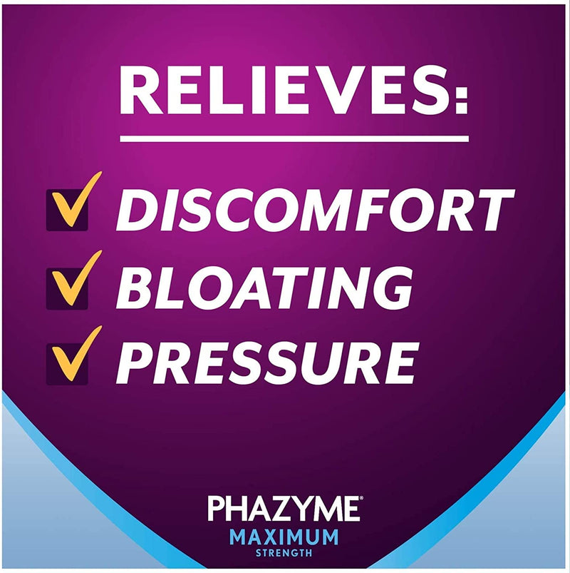 relieves: discomfort, bloating and pressure