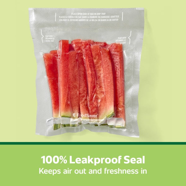 FoodSaver Quart Pre-Cut Vacuum Seal Bags, Easy Use Vacuum Storage Bags, Align to Seal and Tear to Open Vacuum Sealer Storage Bags, 43-Count, Pack of 2 (86 Bags Total)