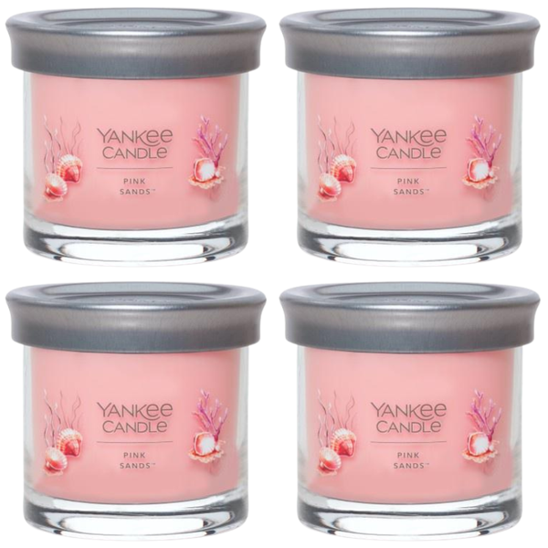 Yankee Candle Small Tumbler Scented Single Wick Jar Candle, Pink Sands, Over 20 Hours of Burn Time, 4.3 Ounce (Pack of 4)