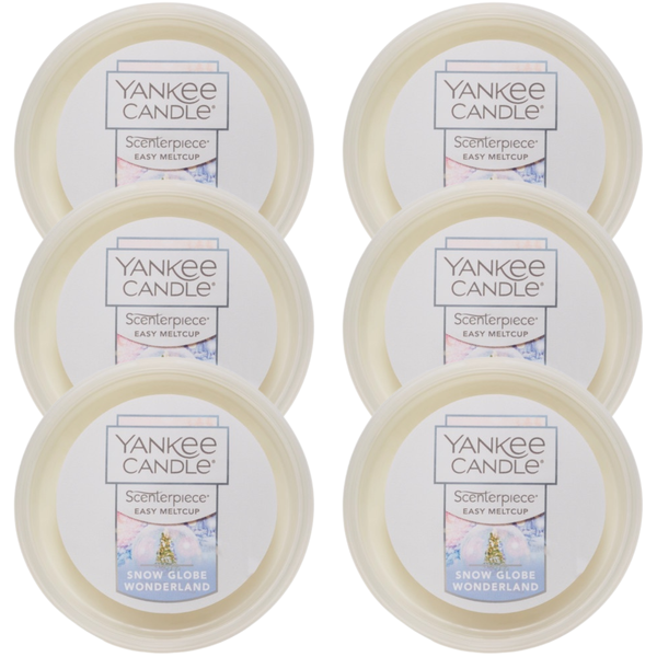 Yankee Candle Snow Globe Wonderland Scenterpiece Easy MeltCup (Pack of 6)