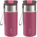Contigo Kids DualSip Compact Leakproof Insulated Water Bottle with 2-Way Lid, Electric Bloom, 16 Ounce