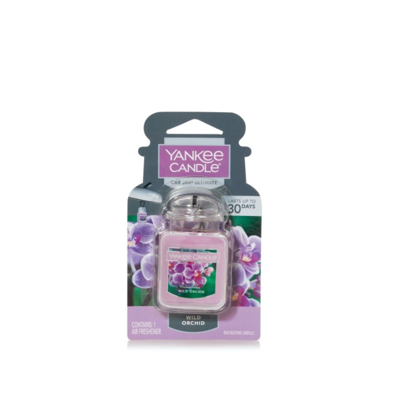 Yankee Candle Car Air Fresheners, Hanging Car Jar Ultimate, Neutralizes Odors Up To 30 Days, Wild Orchid, 0.96 OZ (Pack of 12)