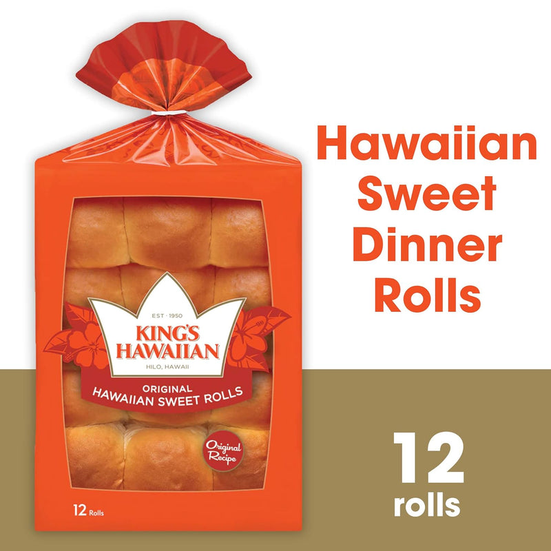 King's Hawaiian Original Hawaiian Sweet Rolls 12 Count (Pack of 1)