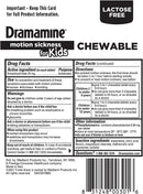 Dramamine Motion Sickness Relief for Kids, Chewable Grape Flavor, 8 Count