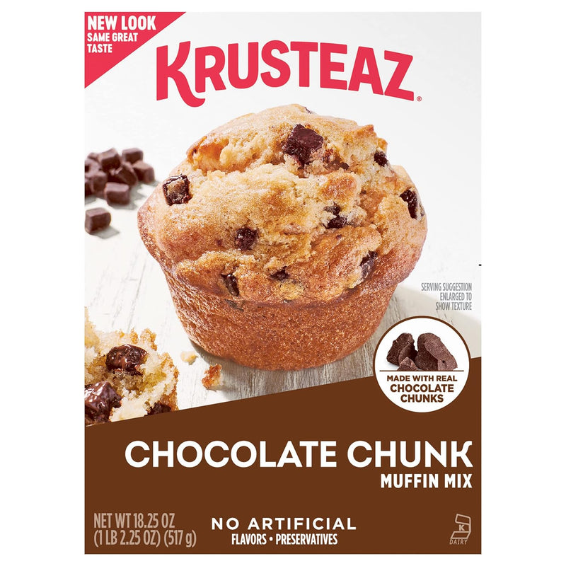Krusteaz Chocolate Chunk Muffin Mix, 18.25 OZ - Decadent Delight