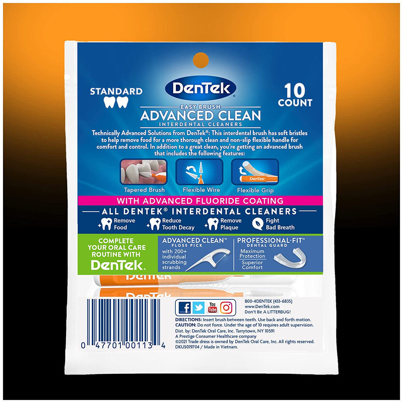 DenTek Easy Brush Cleaners, Mint, 10 CT