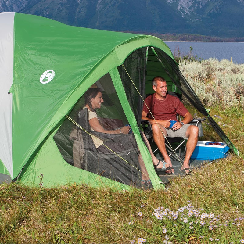 coleman evanston 6 person tent Coleman Evanston Screened 6-Person Tent Green