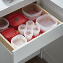 Rubbermaid Easy Find Lids Food Storage Containers, Red, 18-Piece + 4-Piece Set (22 pieces total)