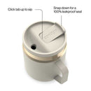 Contigo SnapSeal Vacuum-Insulated Stainless Steel Travel Mug, Oatmilk Champagne, 14 Ounce