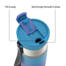 Contigo Kids DualSip Compact Leakproof Insulated Water Bottle with 2-Way Lid, Indiglow, 16 Ounce