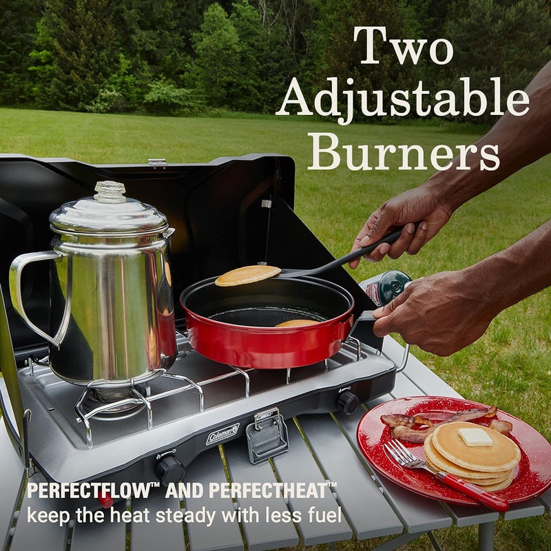Coleman Triton+ 2-Burner Propane Gas Camping Stove